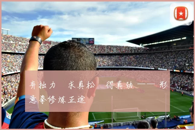 弃拙力・求真松・得真劲 —— 形意拳修炼正途