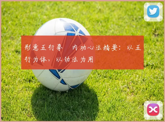 形意五行拳・内功心法精要：以五行为体，以劲法为用