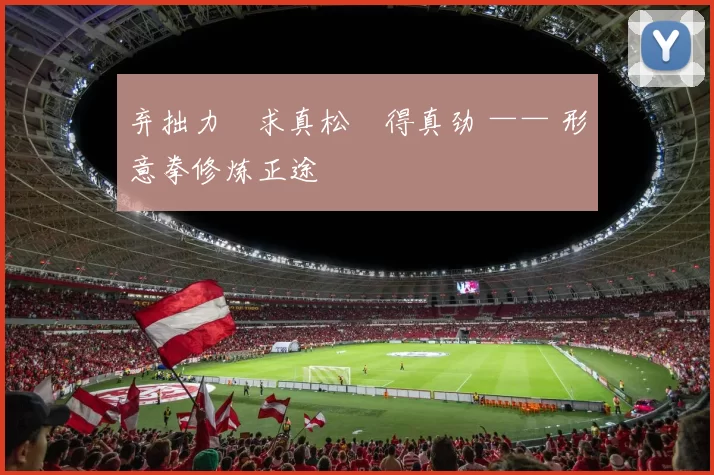 弃拙力・求真松・得真劲 —— 形意拳修炼正途