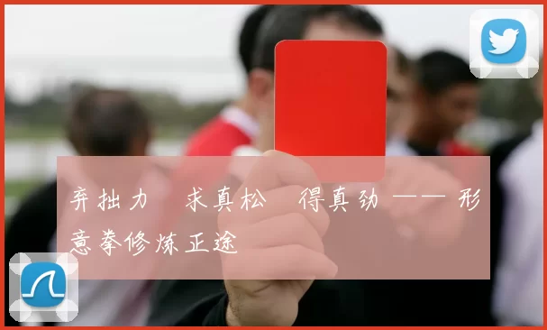 弃拙力・求真松・得真劲 —— 形意拳修炼正途