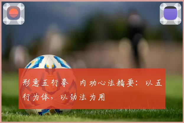 形意五行拳・内功心法精要：以五行为体，以劲法为用