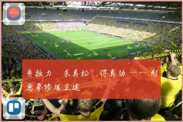 弃拙力・求真松・得真劲 —— 形意拳修炼正途