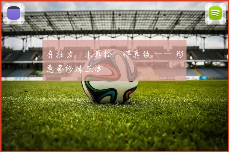 弃拙力・求真松・得真劲 —— 形意拳修炼正途