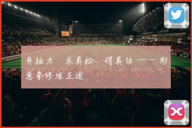 弃拙力・求真松・得真劲 —— 形意拳修炼正途