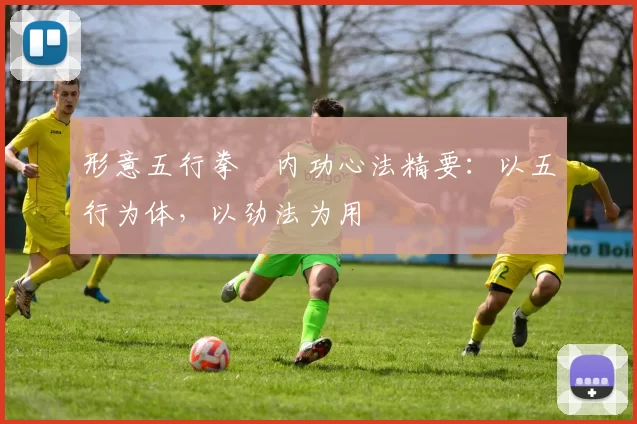 形意五行拳・内功心法精要：以五行为体，以劲法为用