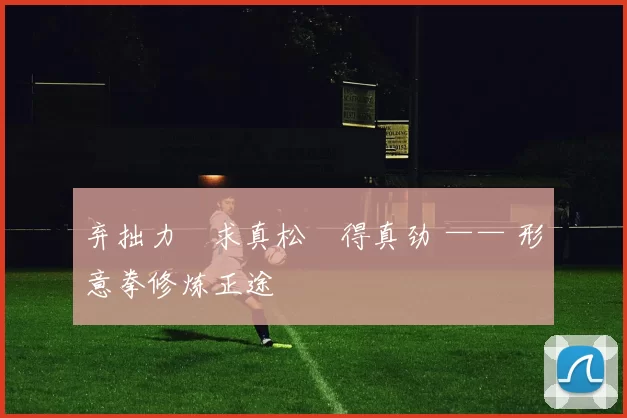 弃拙力・求真松・得真劲 —— 形意拳修炼正途