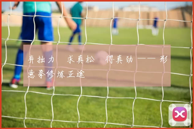 弃拙力・求真松・得真劲 —— 形意拳修炼正途