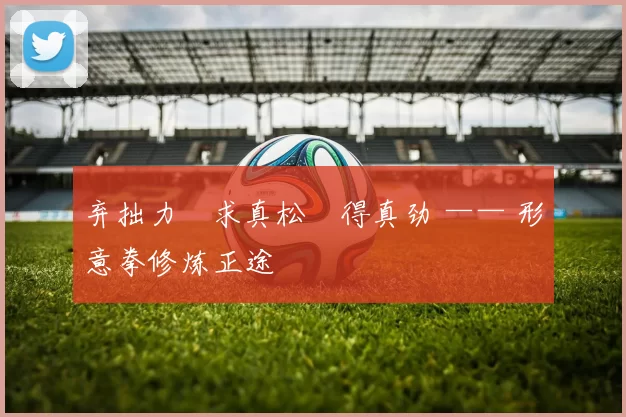 弃拙力・求真松・得真劲 —— 形意拳修炼正途