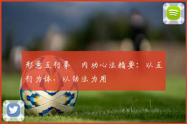 形意五行拳・内功心法精要：以五行为体，以劲法为用