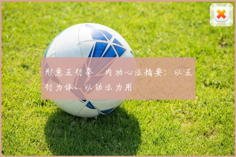形意五行拳・内功心法精要：以五行为体，以劲法为用
