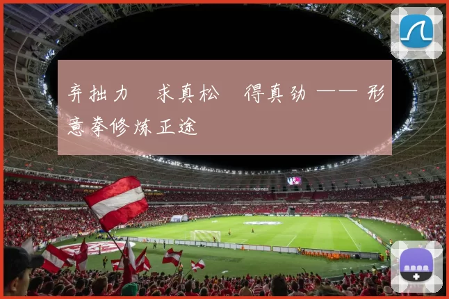 弃拙力・求真松・得真劲 —— 形意拳修炼正途