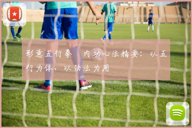 形意五行拳・内功心法精要:以五行为体,以劲法为用