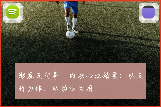 形意五行拳・内功心法精要：以五行为体，以劲法为用