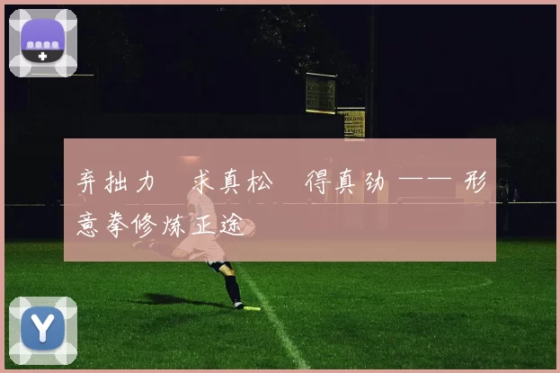 弃拙力・求真松・得真劲 —— 形意拳修炼正途