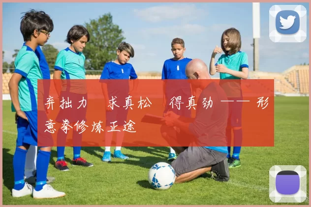 弃拙力・求真松・得真劲 —— 形意拳修炼正途