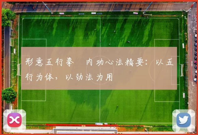 形意五行拳・内功心法精要:以五行为体,以劲法为用