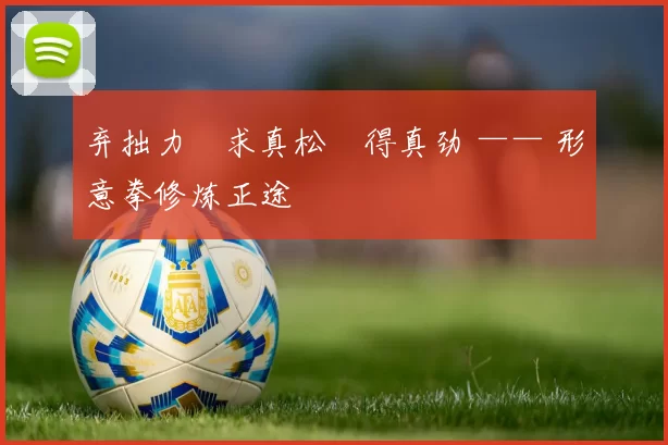 弃拙力・求真松・得真劲 —— 形意拳修炼正途