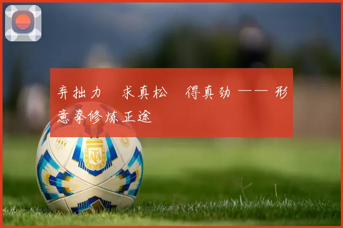 弃拙力・求真松・得真劲 —— 形意拳修炼正途