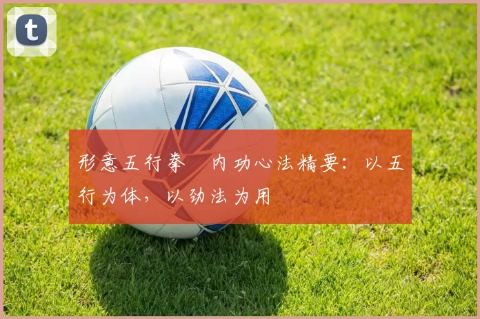 形意五行拳・内功心法精要：以五行为体，以劲法为用