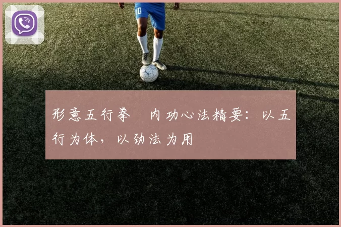 形意五行拳・内功心法精要：以五行为体，以劲法为用