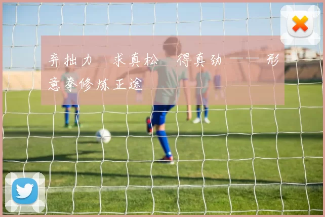 弃拙力・求真松・得真劲 —— 形意拳修炼正途
