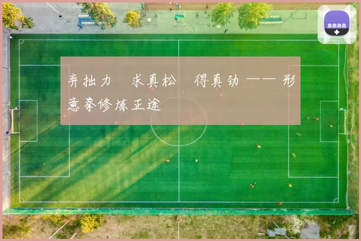 弃拙力・求真松・得真劲 —— 形意拳修炼正途