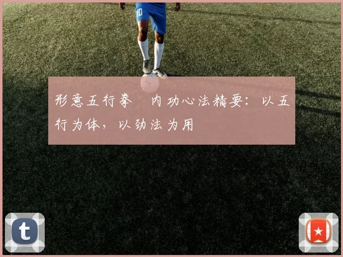 形意五行拳・内功心法精要:以五行为体,以劲法为用