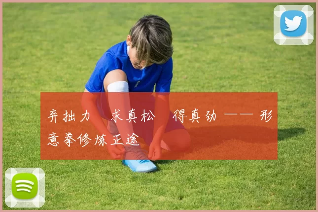 弃拙力・求真松・得真劲 —— 形意拳修炼正途