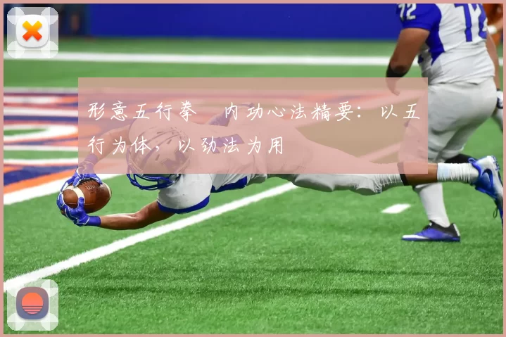 形意五行拳・内功心法精要：以五行为体，以劲法为用