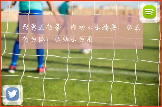 形意五行拳・内功心法精要：以五行为体，以劲法为用