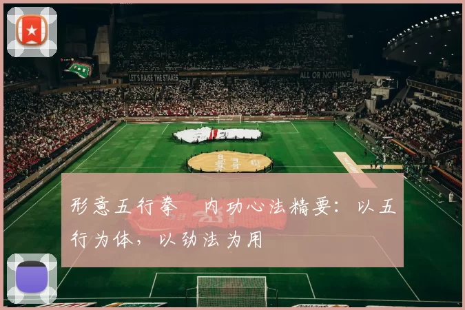 形意五行拳・内功心法精要:以五行为体,以劲法为用