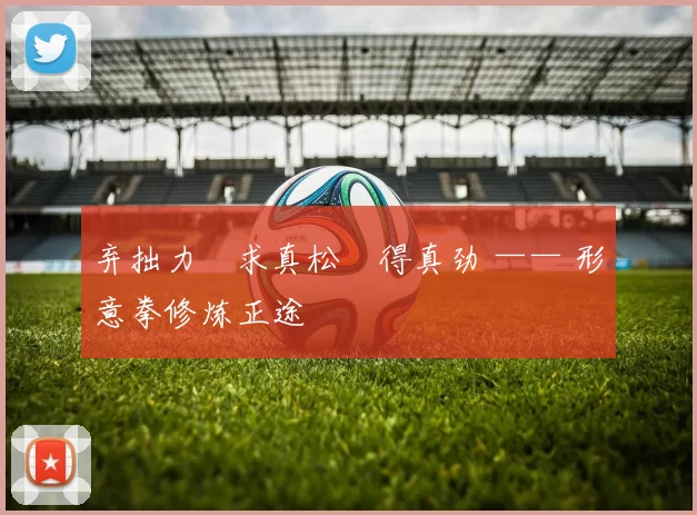 弃拙力・求真松・得真劲 —— 形意拳修炼正途