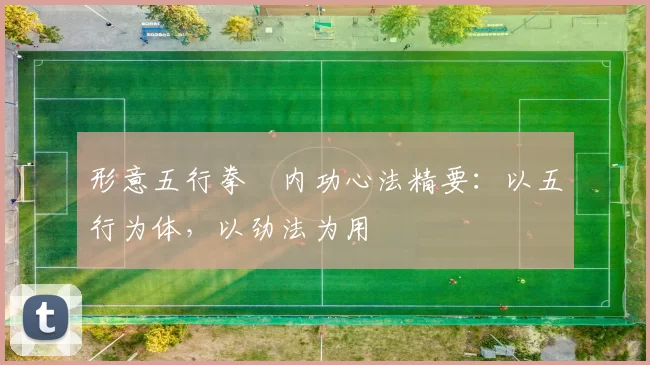 形意五行拳・内功心法精要：以五行为体，以劲法为用