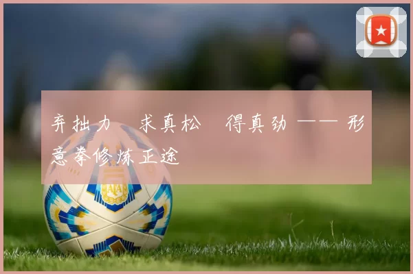 弃拙力・求真松・得真劲 —— 形意拳修炼正途