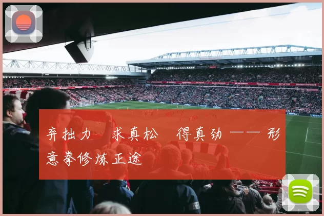 弃拙力・求真松・得真劲 —— 形意拳修炼正途