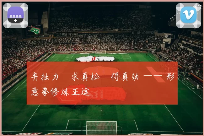 弃拙力・求真松・得真劲 —— 形意拳修炼正途