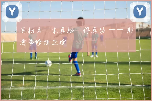 弃拙力・求真松・得真劲 —— 形意拳修炼正途