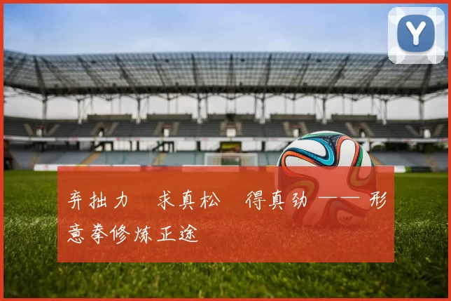 弃拙力・求真松・得真劲 —— 形意拳修炼正途