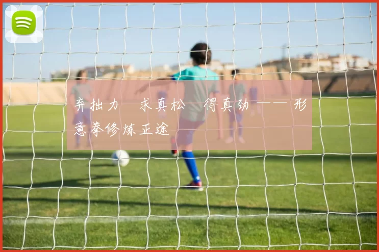 弃拙力・求真松・得真劲 —— 形意拳修炼正途