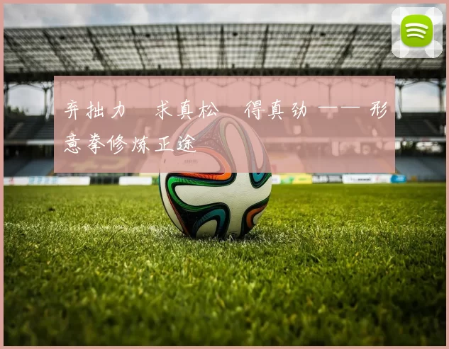 弃拙力・求真松・得真劲 —— 形意拳修炼正途