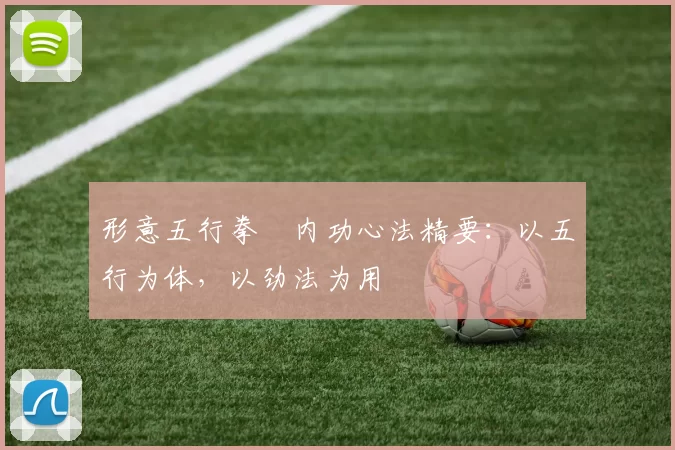 形意五行拳・内功心法精要：以五行为体，以劲法为用