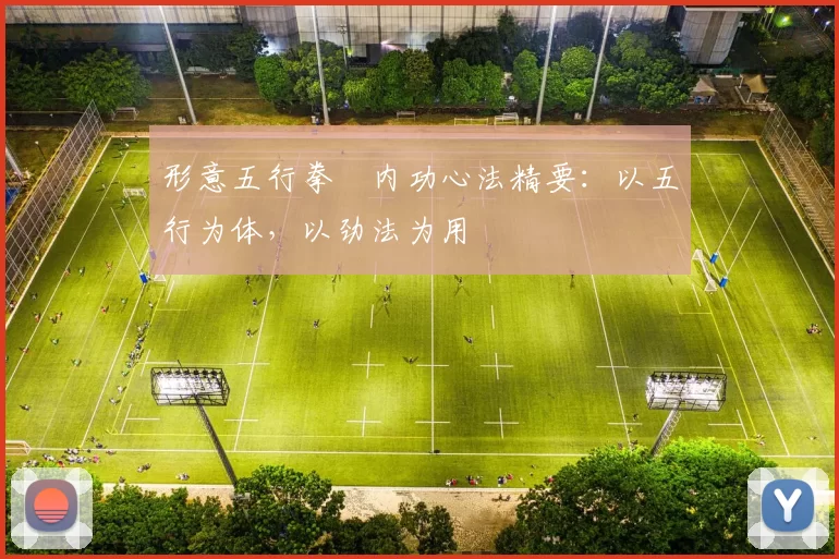 形意五行拳・内功心法精要:以五行为体,以劲法为用