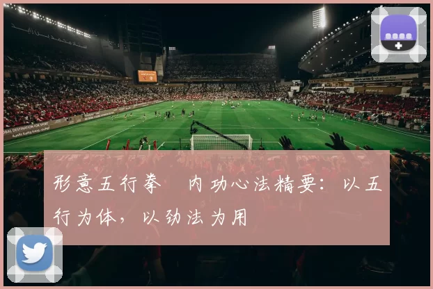 形意五行拳・内功心法精要:以五行为体,以劲法为用