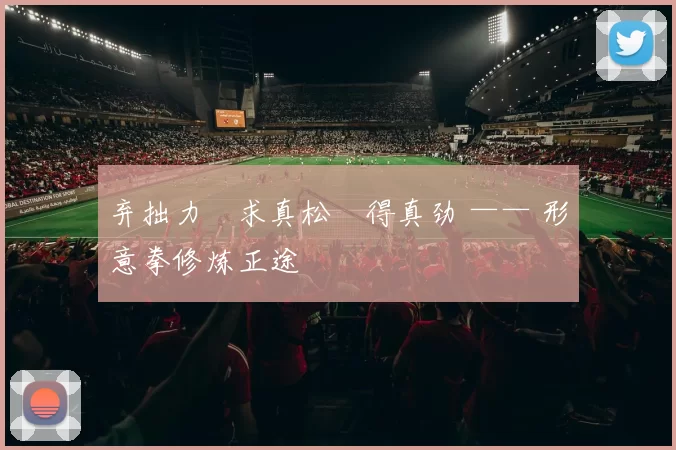 弃拙力・求真松・得真劲 —— 形意拳修炼正途