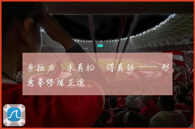 弃拙力・求真松・得真劲 —— 形意拳修炼正途