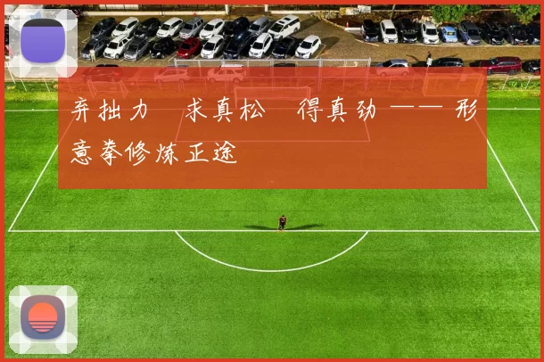 弃拙力・求真松・得真劲 —— 形意拳修炼正途