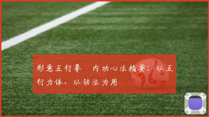 形意五行拳・内功心法精要：以五行为体，以劲法为用