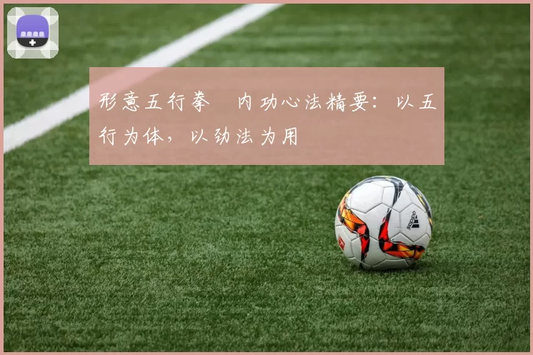 形意五行拳・内功心法精要:以五行为体,以劲法为用