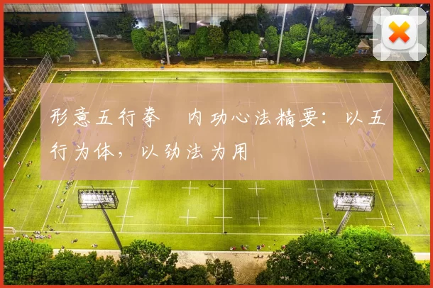 形意五行拳・内功心法精要:以五行为体,以劲法为用