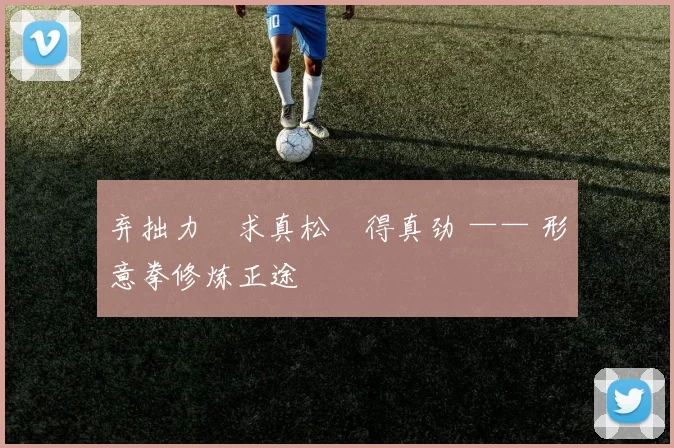 弃拙力・求真松・得真劲 —— 形意拳修炼正途